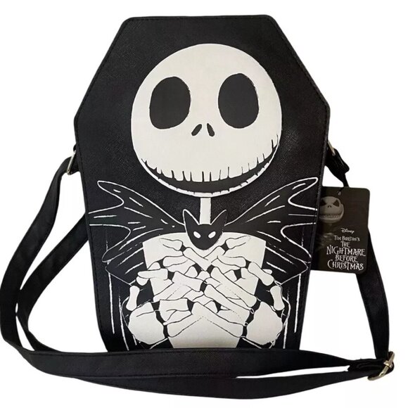 Bioworld Handbags - BIOWORLD Disney Nightmare Before Christmas Coffin Shaped Crossbody Bag - NWT